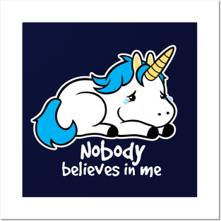 Sad unicorn Posters and Art